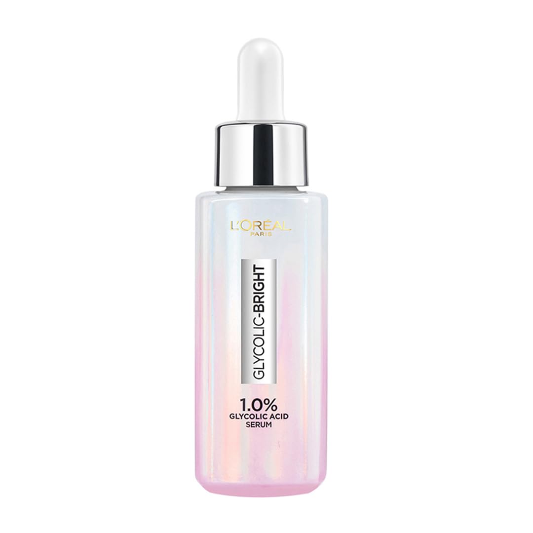 L'Oréal Paris Instant Glowing Serum, 1% Glycolic Acid, 2% Niacinamide Serum, Visibly Minimizes Spots, Reveals Even Skin Tone, Glycolic Bright Skin, 30ml(GLBSR030)