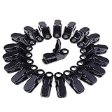 7thLake 20 Pcs Small Crocodile Clamp Tarp Awning Clamp Set - Tarp Clips Black Trap Clips Jaw Tent Snaps Camping Clamp Clips Tent Tighten for Outdoors,Length is 33mm,Width is 10mm