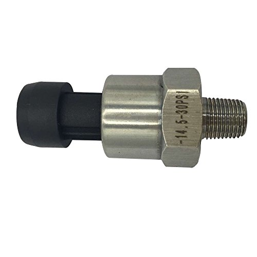 Stainless Steel Pressure Transducer Sender Sensor for Oil, Fuel, Air, Water (-14.5-30psi) - Thumbnail 4