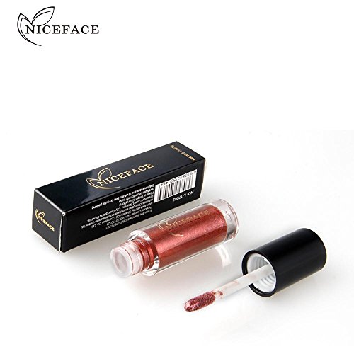 Metallic Lip Gloss,Sunmoot Sexy Lip Lacquer Metallic Eye Shadow Lipstick Cosmetic Makeup (13) - Thumbnail 5
