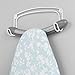 mDesign Ironing Board Holder - Wall Mounted Ironing Board Storage with Two Hooks - Also Suitable as Wardrobe or Towel Rail - White