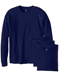 Hanes Comfortsoft - Pack de 4 playeras para hombre con manga larga