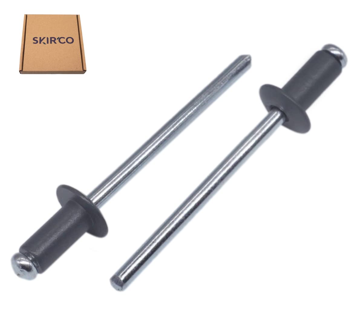 SKIR'CO (Pack of 100 pcs) Painted Blind Rivets 3.2 x 8 mm, Dome Head, DIN 7337, Aluminium Rivet, Pop Rivets (100, Anthracite Grey RAL 7016)