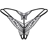 Women Sexy G string with Butterfly Center and Sequins