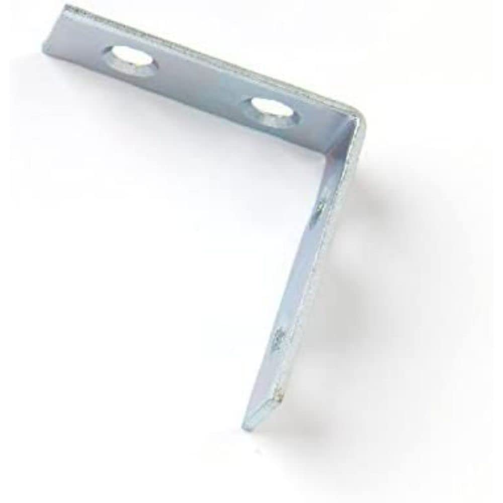 Merriway BH05800 (10 Pcs) Bright Zinc Plated Corner Braces Brackets Plates, 100 mm (4 Inch) - Pack of 10 Pieces