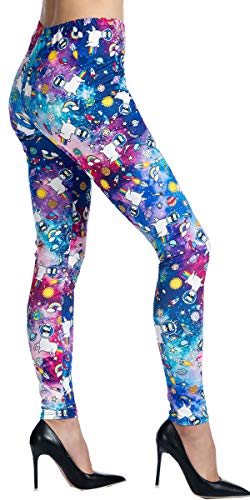 Ndoobiy Women's Printed Leggings Full-Length Regular Size Yoga Workout Leggings Pants Soft Capri L1 (YangTuo OS) - Thumbnail 2