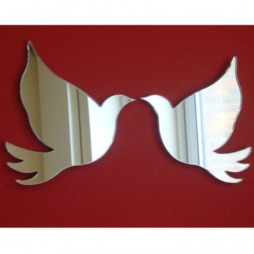 Super Cool Creations Pair of Dove Mirror - 60cm x 31cm (31cm each)