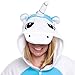 Silver Lilly Adult Pajamas - One Piece Cosplay Animal Costume (Blue Unicorn, S)