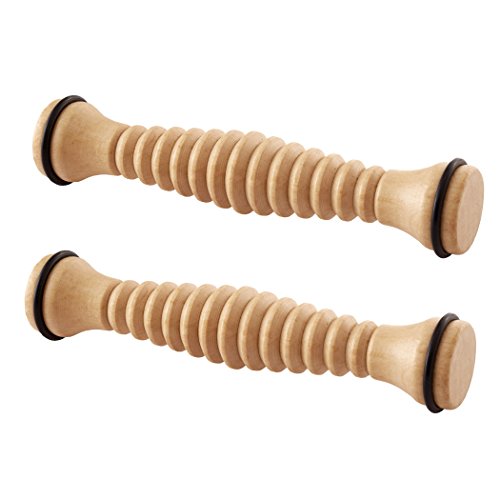 Body Back Company's Wooden Foot Roller Natural Pain Relief ideal for Plantar Fasciitis, Heel Spurs & Arch Pain - 2-pack