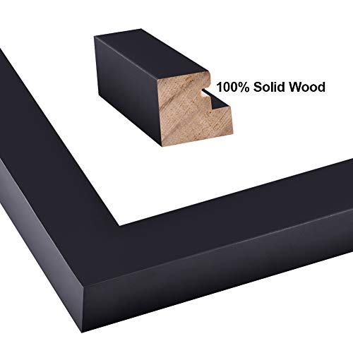 image for RPJC 14x18 Solid Wood Poster Frames with Display Pictures 11x14 with M