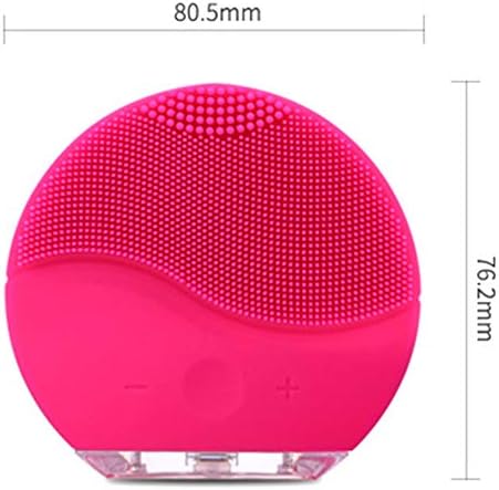 WQGNMJZ Silicone Facial Cleanser, Facial Cleansing Brush, Electric Silicone Face Washer, Facial Pore Cleaner, Face Washer,Red