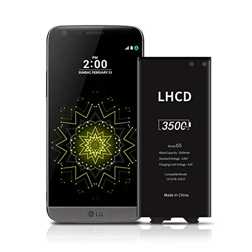 LHCD Battery for LG G5, Upgrade 3500mAh High Capacity Spare Battery, Replacement Battery for LG G5 US992 VS987 H820 H830 LS992 H850 H868 H845 - (24 Months Warranty) LHCD Battery for LG G5, Upgrade 3500mAh High Capacity Spare Battery, Replacement Battery for LG G5 US992 VS987 H820 H830 LS992 H850 H868 H845 - (24 Months Warranty)