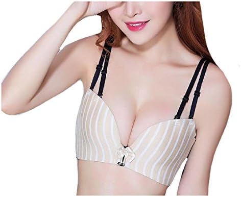 BabyYoungWomen BabyYoung Womens Lift Slim Casual Wide Strap Full-Coverage Solid-Colored Bra AS2 38A