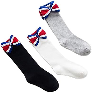 ハイソックス リボン付き かわいい 女の子 靴下 無地 フォーマル 七五三 入学式 3色3足組 通園などに 通学 発表会 卒園式 入園式 超定番 結婚式