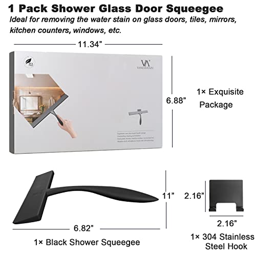 Shower Squeegee for Glass Shower Doors 11Inch Bathroom Squeegee Shower