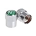 Delight eShop 4Pcs/Set Chrome Car Auto TPMS Valve Stem Caps N2 Nitrogen Tire Insert Cover