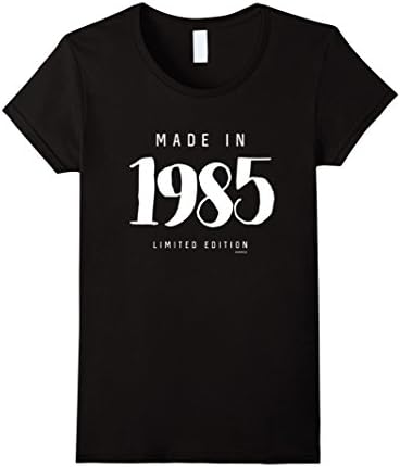 Women's 1985 Shirt - Made in 1985 T-Shirt in Black Small Black