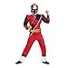 Power Rangers Ninja Steel Muscle Costume, Red, Medium (7-8)
