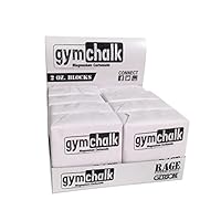 Gibson Athletic Premium Block Gym Chalk, 1Lb, Consists of (8) 2 oz Blocks, Magnesium Carbonate, Gymnastics, Weightlifting, Rock Climbing White