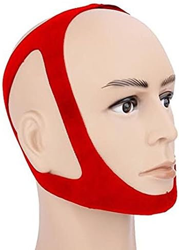 SnoreeZ-Anti Snore Chin Strap - Anti Snoring Guard - Instant Snoring Relief - Best Sleep Aid Device - Stop Snoring Tonight! (Red)