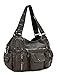 Scarleton Double Zipper Washed Shoulder Bag H133621 - Coffee