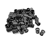 uxcell Plastic Household LED Lamp Light Holder Shell 12mm Inner Diameter 50pcs Black
