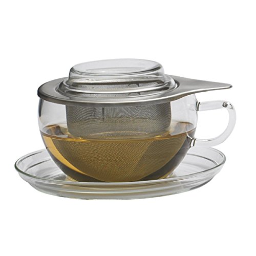 Trendglas Jena Tea Time Teetasse mit Deckel u. Edelstahlfilter, 0,4 l, 1 Stück (1er Pack) – Bild 3