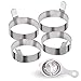All Prime Stainless Steel Egg Rings 4 Pack - Includes Free Egg Separator ($7 Value)- Stainless Steel Egg Shaper –Easy Clean (Dishwasher) Cooking Rings – 3-inch Egg Rings – Egg Rings for Frying Eggs