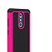 AutumnFall® Rubber Hybrid Hard Silicone Shockproof Case Cover for ZTE Z981 (Hot Pink)