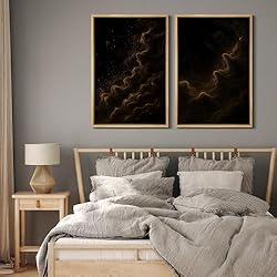 MUDECOR Framed Canvas Print Wall Art Set Golden