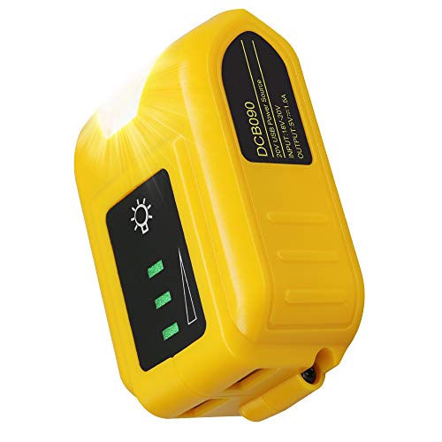 Erjer DCB090 USB Charger Replace Dewalt Power Source Adapter for
