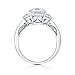BERRICLE Sterling Silver 3-Stone Wedding Engagement Rings Princess Cut Cubic Zirconia CZ Promise Ring for Women, Rhodium Plated Size 4-10