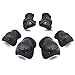 SKL Kids Protective Gear Knee Pads for Kids Knee and Elbow Pads with Wrist Guards 3 in 1 for Skating Cycling Bike Rollerblading Scooter (Black, [Upgraded Version 3.0])