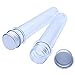 LoveS Set of 30 Plastic 40ml Test Tubes with Caps, 25x140mm, with 2 Label Sheets, each with 32 Label Stickers