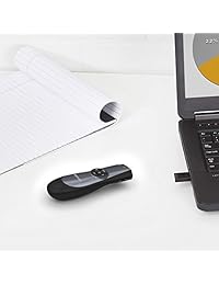 byeasy RF 2,4 GHz presentador inalámbrico Control remoto de la Presentación USB PowerPoint PPT Clicker con dos AAA batería incluida, color negro...