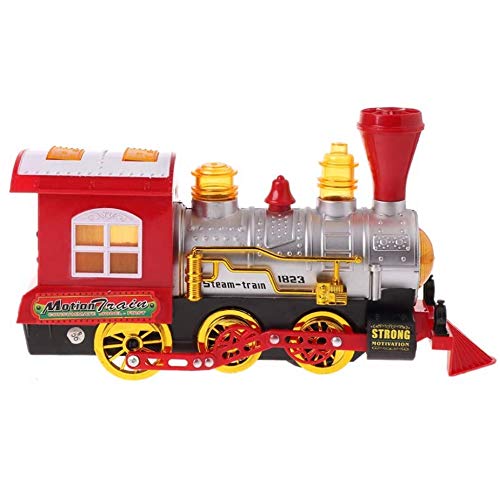 O.B Toys&Gift Bubble Blowing Steam Locomotive Engine Car Bump'n'Go Action Train Toy Battery Operated w/ Colorful Lights & Fun Sounds , Kids Bubble Train