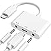 USB C 3.5mm Headphone Jack Adapter, Dual Earphone Digital Smart DAC Audio and Type C Charger Cable Connector Compatible for iPad Pro, Pixel 3/3 XL/2/2 XL, HTC, Essential Phone, Huawei P20 and More