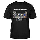JINX Minecraft Men's Periodic Table Basic T-Shirt (Black, Large)