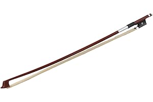Violin Bow 1/10 1/8 1/4 Size, Red Sandalwood Brazilwood Violin Bow With Real Mongolian Horsehair, Well-Balanced Lightweight D
