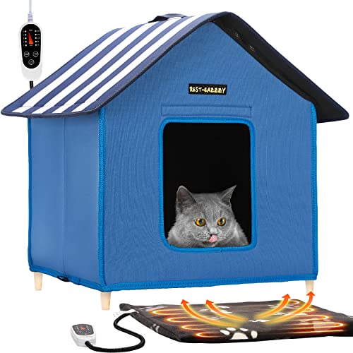 RestEazzzy Cat House for Outdoor Cats, Weatherproof and Insulated