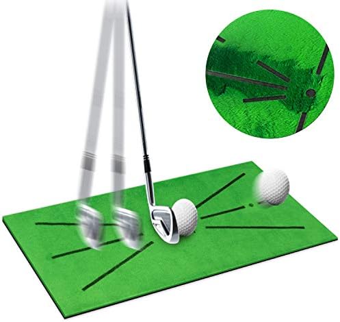 Golf Training Mat, 24″ X 12″ Mini Golf Practice Training Aid Rug for Swing Detection Batting, Thicken Hitting Mat, Game and Gift for Home/Office/Outdoor/Indoor