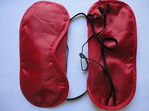 2PCS Economic Polyester Sleeping Mask Eyepatch Blinder Eyeshade Eye Patches (Red)