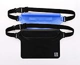 blue sky BASICS Waterproof Pouch with Waist Strap (2 Pack) | Best Way to Keep Your Phone and Valuables Safe and Dry | Perfect for Boating Swimming Snorkeling Kayaking Beach Pool Water Parks