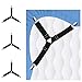Ayniff 4 PCS Adjustable Triangle Elastic Bed Sheet Fasteners, Bed Sheet Straps Suspenders, Heavy Duty Grippers Straps, to Keep Your Sheet in Place and Neat (Triangle Black Set of 4)