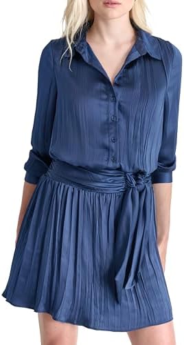 dkny women's long sleeve collared shift dress DKNY Women's Long Sleeve Collared Shift Dress