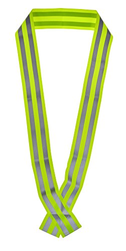 Seattle Sports High Visibility Reflective Safety Sash Glow Belt for Running, Walking, Hiking, and Cycling (Lime)