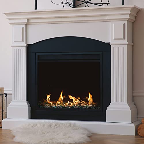 X Home 10 Pound Fire Glass Beads for Fire Pit, Gas Fireplace