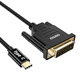 USB C to DVI Cable, CHOETECH 4K@30Hz (6 FT/1.8M) USB Type C to DVI 24+1 Adapter Thunderbolt 3 Compatible for 2017/2016 MacBook Pro, 2017 iMac,MacBook 12