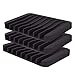 Ruihe Soap Dish Waterfall Soap Holder Drainer Tray for Shower/Bathroom/Kitchen/CounterTop, Keep Bars Dry Cleaning Easy Flexible Silicone 3 Pack (Black)