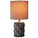 Amazon Brand – Rivet Geo Modern Black Ceramic Living Room Table Desk Lamp, LED Bulb Included, 15